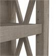 Maklaine Engineered Wood Small 2 Shelf Bookcase in Washed Gray
