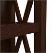 Maklaine Engineered Wood Small 2 Shelf Bookcase in Bing Cherry