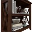 Maklaine Engineered Wood Small 2 Shelf Bookcase in Bing Cherry