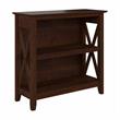 Maklaine Engineered Wood Small 2 Shelf Bookcase in Bing Cherry