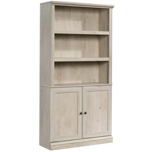 Maklaine Engineered Wood 3-Shelf Bookcase in Chalked Chestnut Finish