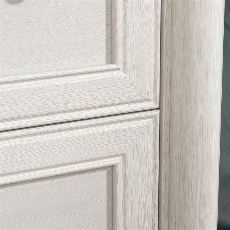 Maklaine Engineered Wood Filing Cabinet in Glacier Oak/Rosso Slate Accent