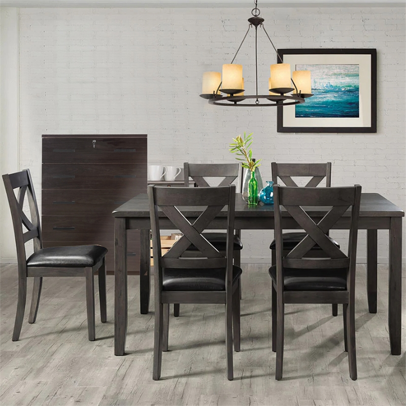 Maklaine Contemporary Wooden Tall 5 Drawer Chest Bedroom Dresser Tobacco