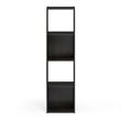 Maklaine Contemporary Cubic Storage Cabinet - 4x1 in Espresso