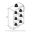 Maklaine Contemporary Cubic Storage Cabinet - 3x2 in Espresso
