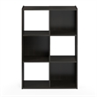 Maklaine Contemporary Cubic Storage Cabinet - 3x2 in Espresso