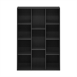 Maklaine 11-Cube Reversible Open Shelf Bookcase in Blackwood