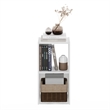 Maklaine Engineered Wood Contemporary Cubic Storage Cabinet - 2x1 in White