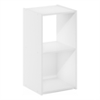 Maklaine Engineered Wood Contemporary Cubic Storage Cabinet - 2x1 in White