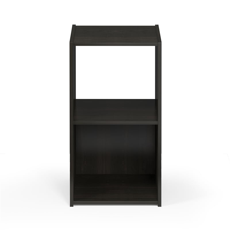 Maklaine Contemporary Cubic Storage Cabinet - 2x1 in Espresso