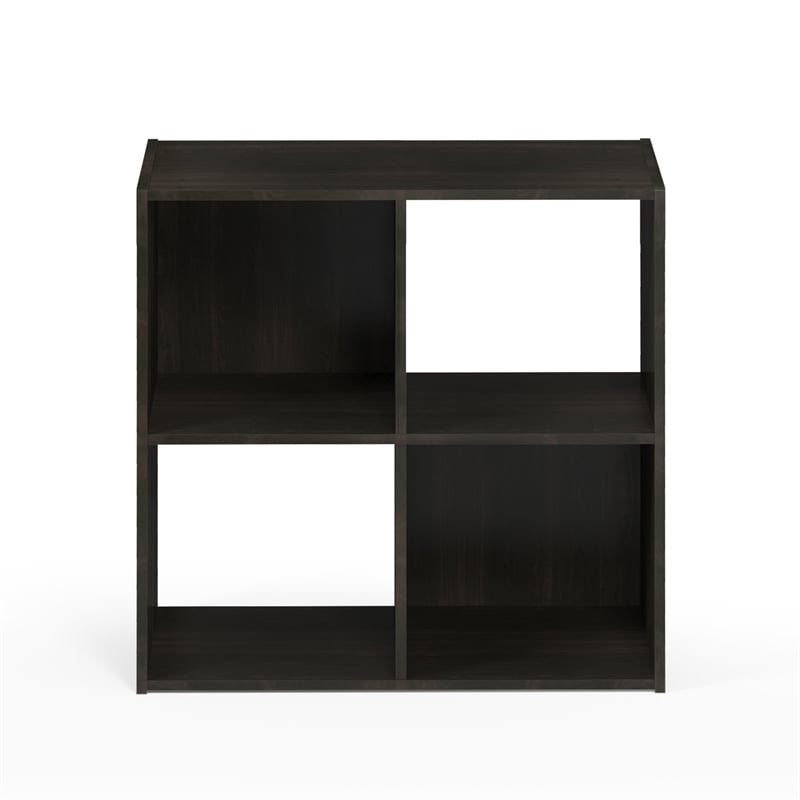 Maklaine Contemporary Cubic Storage Cabinet - 2x2 in Espresso