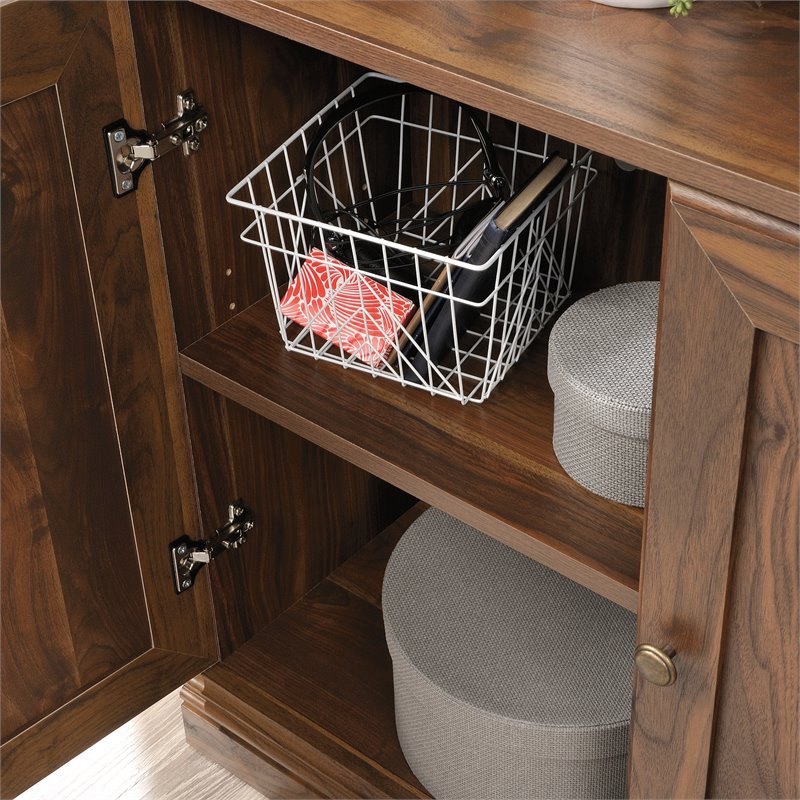 Maklaine Contemporary Engineered Wood Bookcase in Grand Walnut Finish