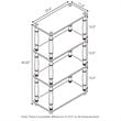 Maklaine Turn-N-Tube Wood 4-Tier Shelf Display Rack in Americano Black