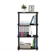 Maklaine Turn-N-Tube Wood 4-Tier Shelf Display Rack in Espresso/Black