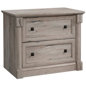 Maklaine Engineered Wood 2-Drawer Lateral File Cabinet in Split Oak