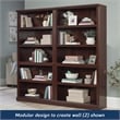 Maklaine Engineered Wood 5 Shelf Bookcase in Select Cherry Finish