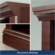 Maklaine Engineered Wood 5 Shelf Bookcase in Select Cherry Finish