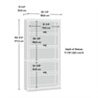 Maklaine Engineered Wood 5 Shelf Bookcase in Select Cherry Finish