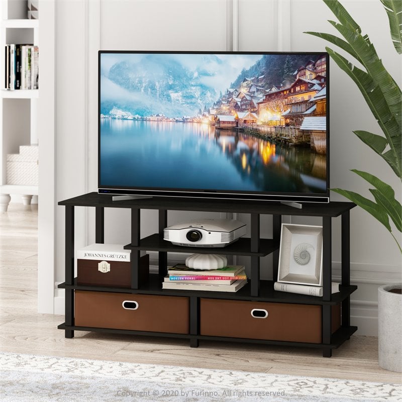 Maklaine Engineered Wood Large TV Stand for TV up to 55