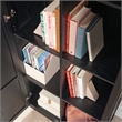Maklaine Traditional Engineered Wood Storage Cabinet in Black Finish
