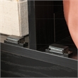 Maklaine Traditional Engineered Wood Storage Cabinet in Black Finish