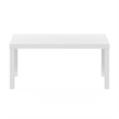 Maklaine Engineered Wood Contemporary Coffee Table for Living Room in White
