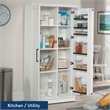 Maklaine 2-Door Engineered Wood Storage Cabinet in Soft White