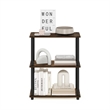 Maklaine Turn-N-Tube 3-Tier Compact Multipurpose Shelf Display Amber Pine/Black