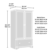 Maklaine Traditional Engineered Wood Wardrobe Armoire in Select Cherry