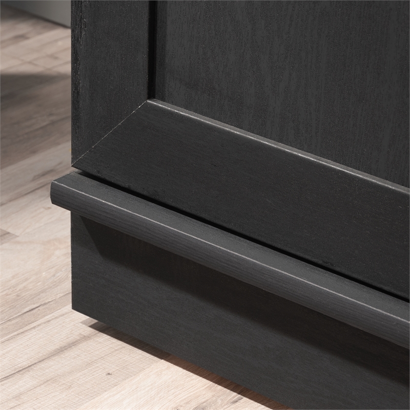 Maklaine Engineered Wood Single Door Pantry in Raven Oak Finish