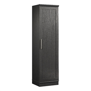 Maklaine Engineered Wood Single Door Pantry in Raven Oak Finish