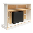 Maklaine Engineered Wood Contemporary Mantel with Fireplace in White