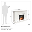 Maklaine Engineered Wood Contemporary Mantel with Fireplace in White