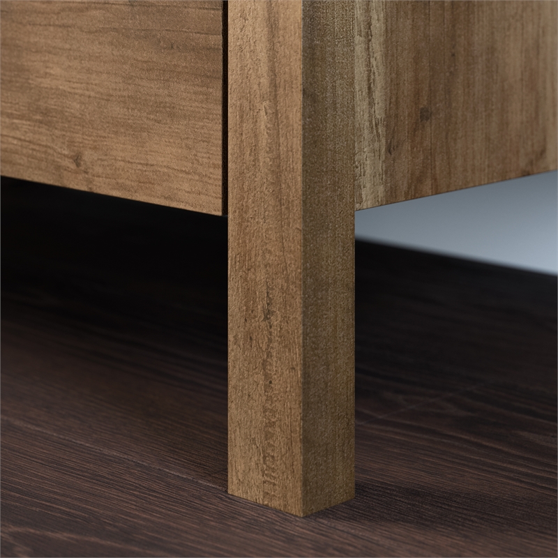 Maklaine 2 Door Engineered Wood Storage Cabinet in Rural Pine