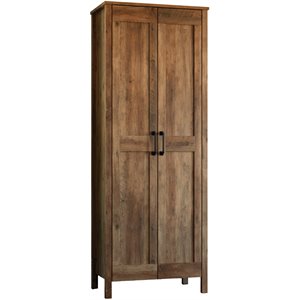 Maklaine 2 Door Engineered Wood Storage Cabinet in Rural Pine