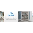 Maklaine Engineered Wood 3-Shelf Bookcase in Glacier Oak Finish