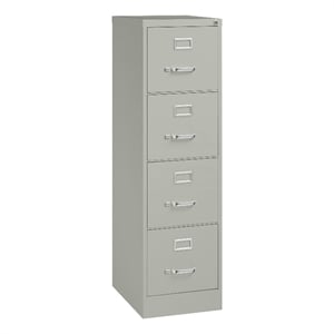 Maklaine 22&quotD 4-Drawer Metal Letter Width Vertical Filing Cabinet Light Gray