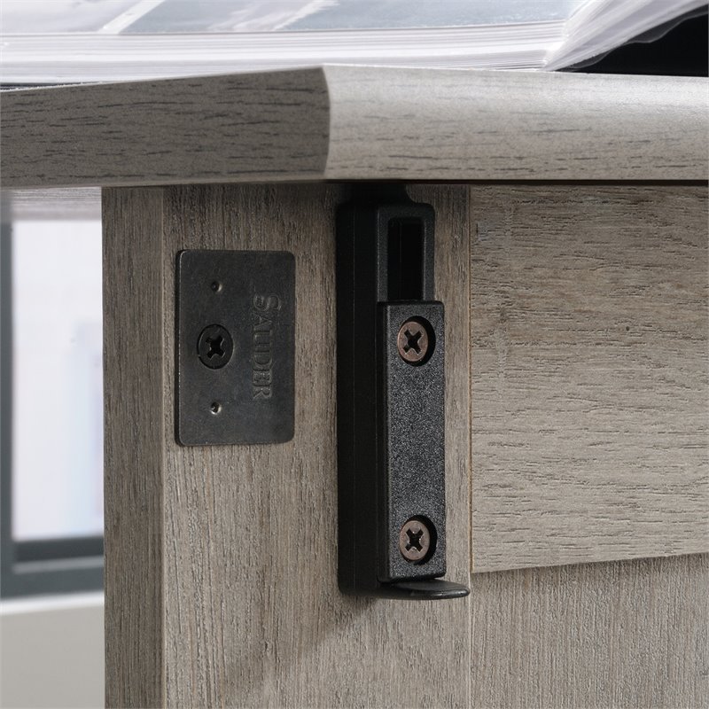 Maklaine Engineered Wood Sewing Craft Cart in Mystic Oak Finish