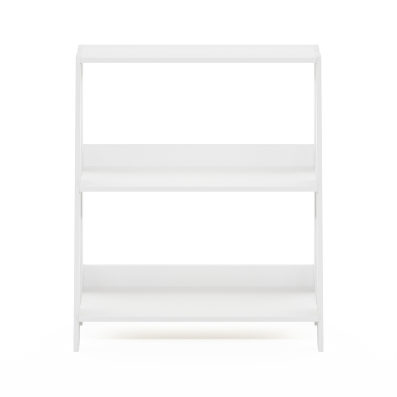 Maklaine Contemporary Bookcase Display Shelf in 3-Tier in White