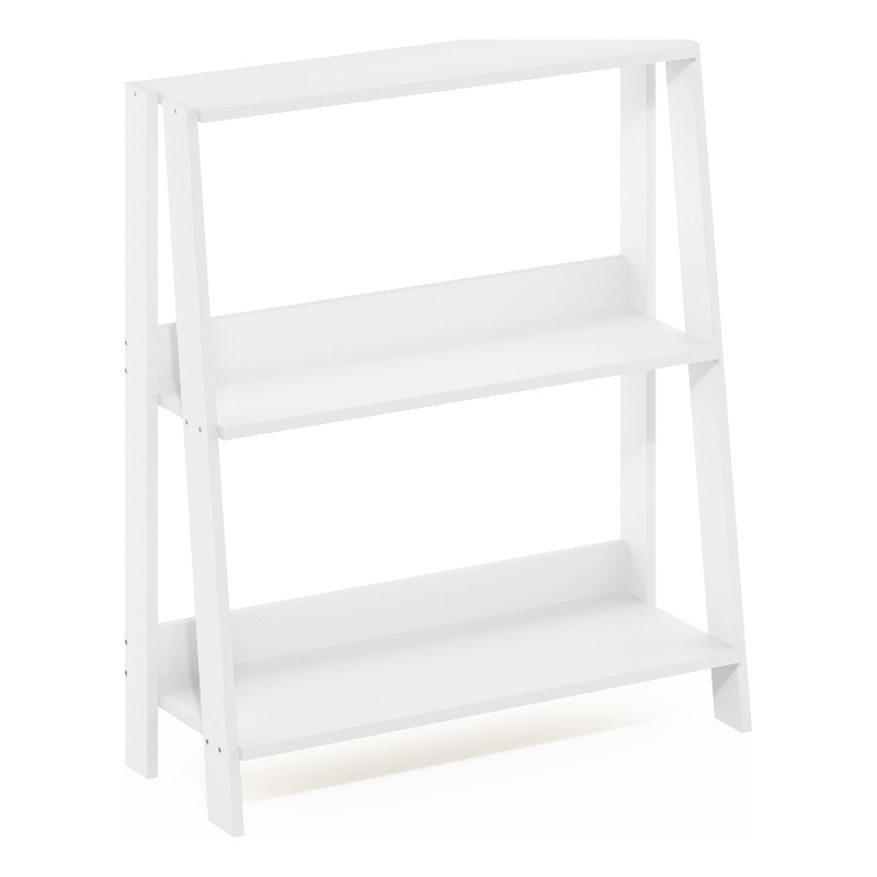 Maklaine Contemporary Bookcase Display Shelf in 3-Tier in White
