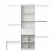 Maklaine Contemporary Engineered Wood Closet Organizer in White