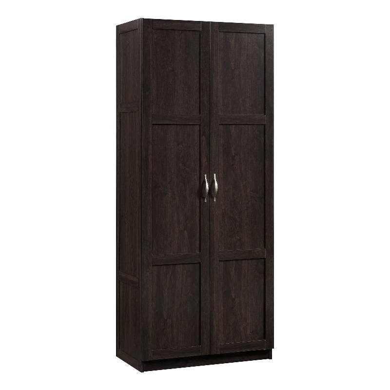 Maklaine Engineered Wood Storage Cabinet in Cinnamon Cherry Finish
