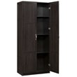 Maklaine Engineered Wood Storage Cabinet in Cinnamon Cherry Finish