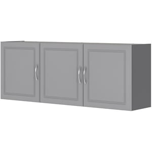Maklaine Engineered Wood Transitional 54&quot Wall Cabinet in Gray