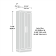 Maklaine Contemporary Engineered Wood Storage Cabinet in White Finish