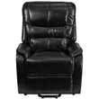 Maklaine Contemporary Remote Powered Leathersoft Lift Recliner in Black