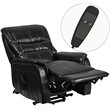 Maklaine Contemporary Remote Powered Leathersoft Lift Recliner in Black