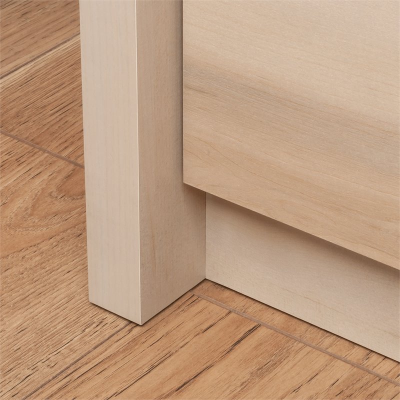 Maklaine Engineered Wood Bedroom Nightstand in Pacific Maple