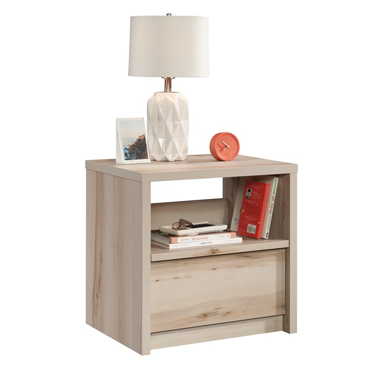 Maklaine Engineered Wood Bedroom Nightstand in Pacific Maple