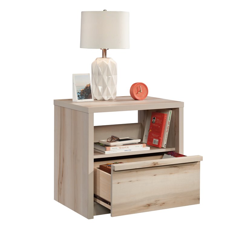 Maklaine Engineered Wood Bedroom Nightstand in Pacific Maple